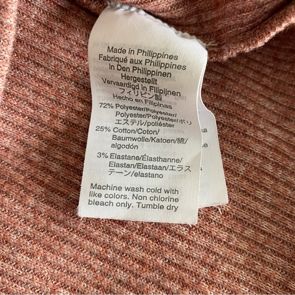 Madewell size large Heathered bubble sleeve swing mock neck top - Picture 5 of 7